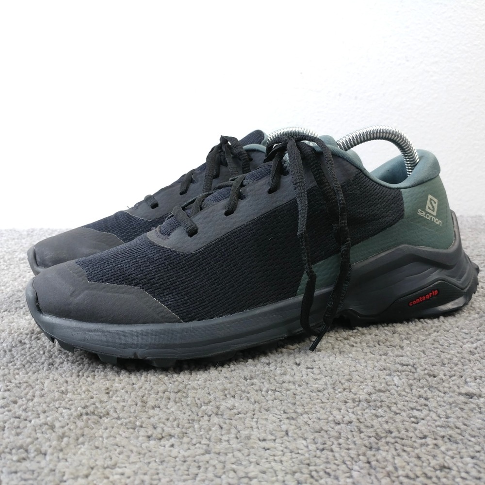 Salomon X Reveal 2 GTX Womens 8.5 Hiking Shoes Black Green Low Top Waterproof